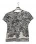 LEONARD FASHION (レオナールファッション) 総柄Tシャツ ブラック×ホワイト サイズ:40：5000円