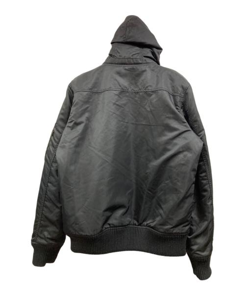 ALPHA（アルファ）ALPHA (アルファ) フーデッド リブジャケット ブラック サイズ:Ｍの古着・服飾アイテム