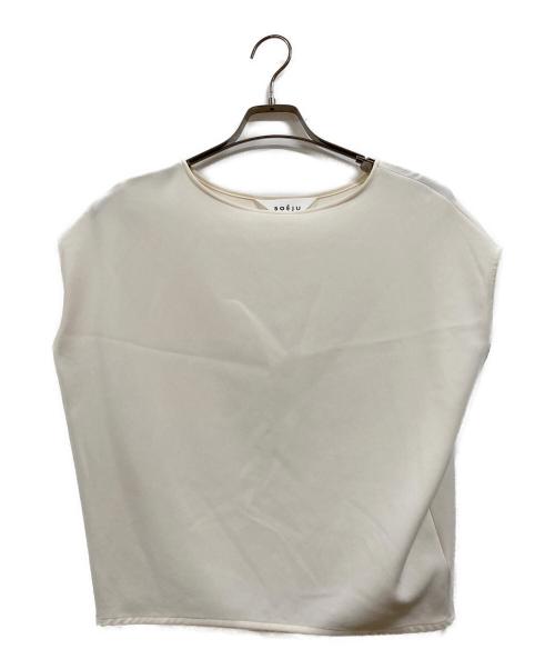 SOEJU（ソージュ）SOEJU (ソージュ) ショートスリーブコクーンブラウス アイボリー サイズ:ＸＳの古着・服飾アイテム