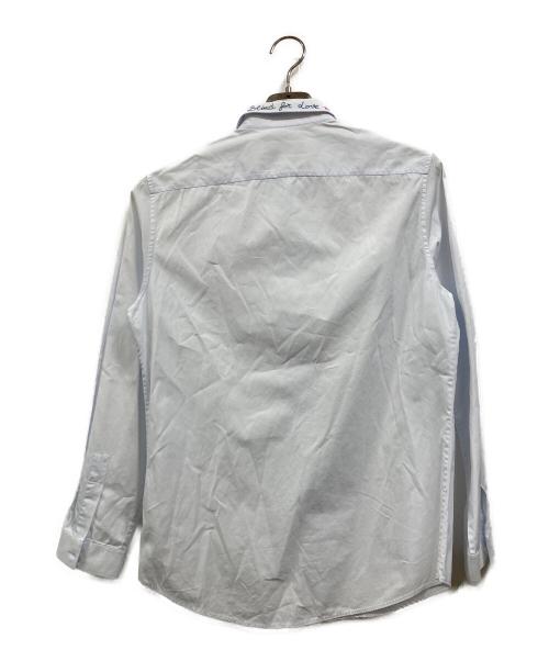 GUCCI（グッチ）GUCCI (グッチ) エンブロイダリーデューグシャツ ブルー サイズ:38/15の古着・服飾アイテム