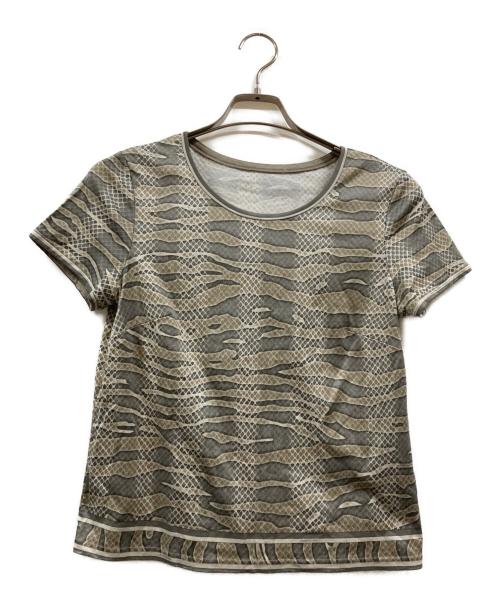 LEONARD FASHION（レオナールファッション）LEONARD FASHION (レオナールファッション) 半袖カットソー ベージュ サイズ:Lの古着・服飾アイテム