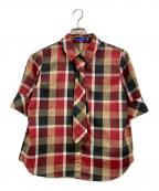 BLUE LABEL CRESTBRIDGEブルーレーベルクレストブリッジ）の古着「シャツブラウス」｜レッド