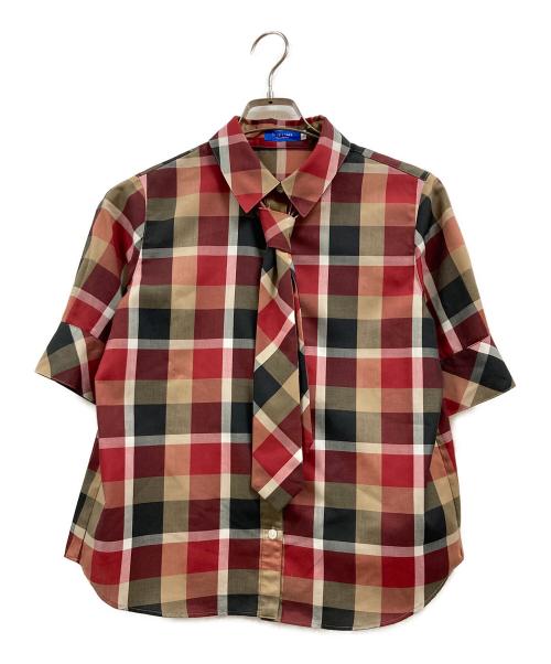 BLUE LABEL CRESTBRIDGE（ブルーレーベルクレストブリッジ）BLUE LABEL CRESTBRIDGE (ブルーレーベルクレストブリッジ) シャツブラウス レッド サイズ:Mの古着・服飾アイテム