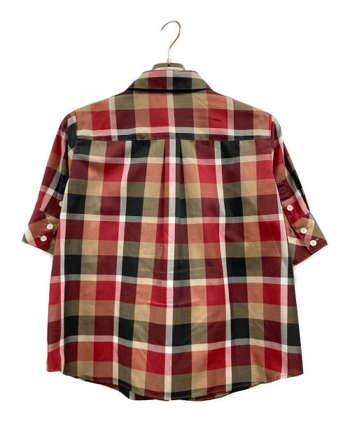 BLUE LABEL CRESTBRIDGE（ブルーレーベルクレストブリッジ）BLUE LABEL CRESTBRIDGE (ブルーレーベルクレストブリッジ) シャツブラウス レッド サイズ:Mの古着・服飾アイテム