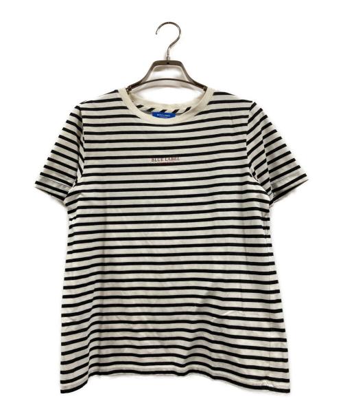 BLUE LABEL CRESTBRIDGE（ブルーレーベルクレストブリッジ）BLUE LABEL CRESTBRIDGE (ブルーレーベルクレストブリッジ) Tシャツ ホワイト×ネイビー サイズ:Ｍの古着・服飾アイテム
