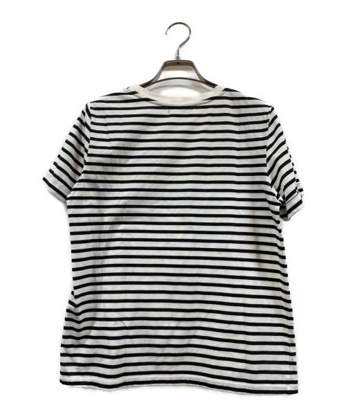 BLUE LABEL CRESTBRIDGE（ブルーレーベルクレストブリッジ）BLUE LABEL CRESTBRIDGE (ブルーレーベルクレストブリッジ) Tシャツ ホワイト×ネイビー サイズ:Ｍの古着・服飾アイテム