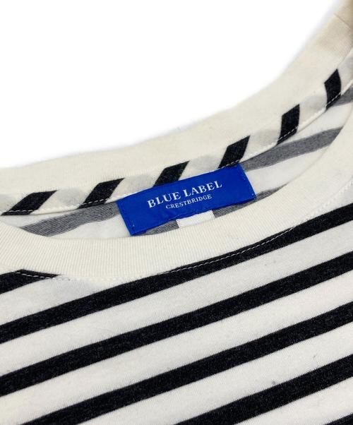 BLUE LABEL CRESTBRIDGE（ブルーレーベルクレストブリッジ）BLUE LABEL CRESTBRIDGE (ブルーレーベルクレストブリッジ) Tシャツ ホワイト×ネイビー サイズ:Ｍの古着・服飾アイテム