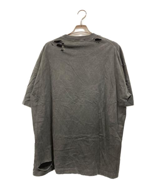ALMOSTBLACK（オールモストブラック）ALMOSTBLACK (オールモストブラック) ダメージ加工Tシャツ ブラック サイズ:2の古着・服飾アイテム