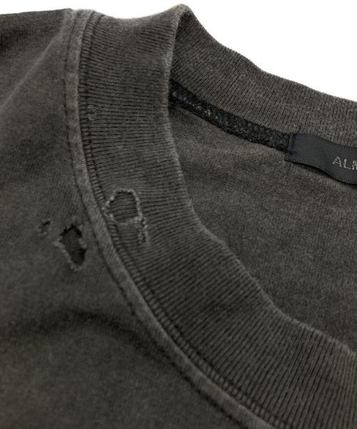 ALMOSTBLACK（オールモストブラック）ALMOSTBLACK (オールモストブラック) ダメージ加工Tシャツ ブラック サイズ:2の古着・服飾アイテム