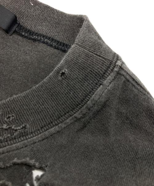 ALMOSTBLACK（オールモストブラック）ALMOSTBLACK (オールモストブラック) ダメージ加工Tシャツ ブラック サイズ:2の古着・服飾アイテム