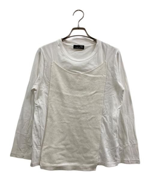RISMAT by Y's（リスマットバイワイズ）RISMAT BY Y's (リスマットバイワイズ) 切替カットソー ホワイト サイズ:2の古着・服飾アイテム
