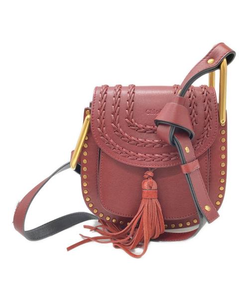 Chloe（クロエ）Chloe (クロエ) ハドソンフリンジレザーショルダーバッグ レッドの古着・服飾アイテム