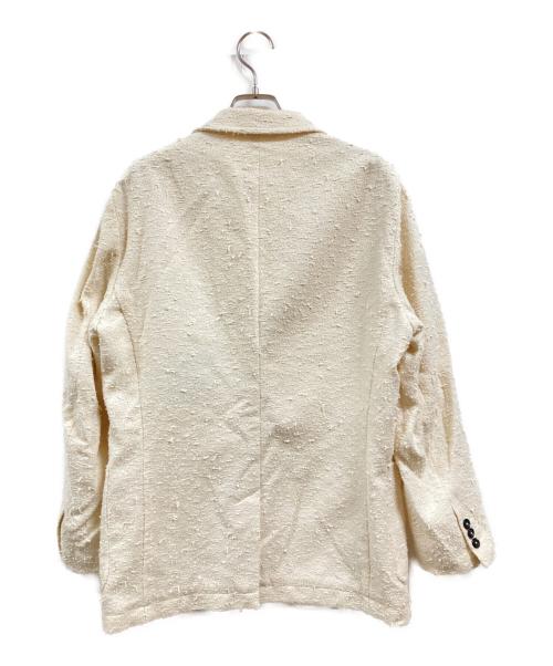 CABAN（キャバン）CABaN (キャバン) スプリングツイード 3ポケットテーラードジャケット アイボリー サイズ:Sの古着・服飾アイテム