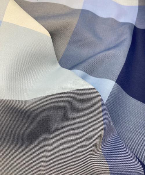 BLUE LABEL CRESTBRIDGE（ブルーレーベルクレストブリッジ）BLUE LABEL CRESTBRIDGE (ブルーレーベルクレストブリッジ) クレストブリッジチェックティアードコンビTシャツ ブラック×ブルー サイズ:40 未使用品の古着・服飾アイテム