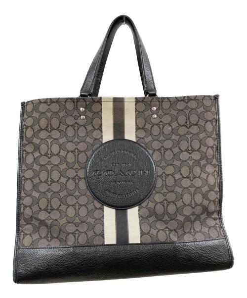COACH（コーチ）COACH (コーチ) シグネチャー ジャカード ウィズ ストライプ アンド コーチ パッチ ブラウンの古着・服飾アイテム