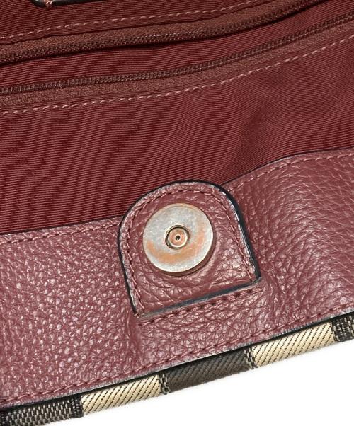 COACH（コーチ）COACH (コーチ) シグネチャー ジャカード ウィズ ストライプ アンド コーチ パッチ ブラウンの古着・服飾アイテム
