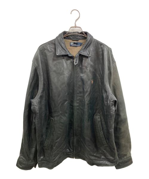 POLO RALPH LAUREN（ポロ・ラルフローレン）POLO RALPH LAUREN (ポロ・ラルフローレン) レザージャケット ブラック サイズ:Ⅼの古着・服飾アイテム