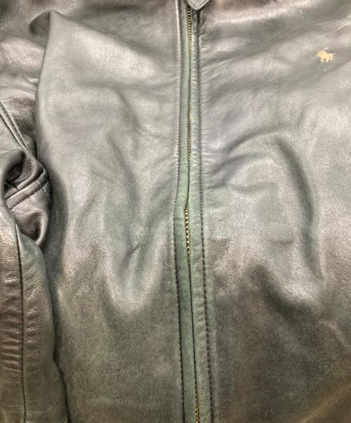 POLO RALPH LAUREN（ポロ・ラルフローレン）POLO RALPH LAUREN (ポロ・ラルフローレン) レザージャケット ブラック サイズ:Ⅼの古着・服飾アイテム