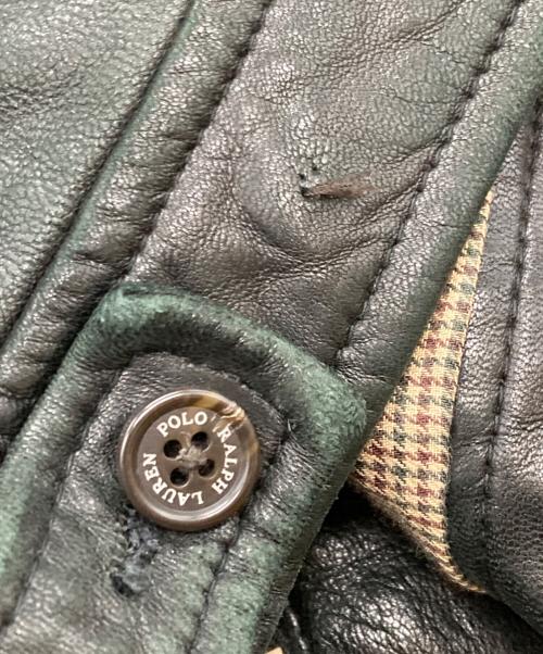POLO RALPH LAUREN（ポロ・ラルフローレン）POLO RALPH LAUREN (ポロ・ラルフローレン) レザージャケット ブラック サイズ:Ⅼの古着・服飾アイテム