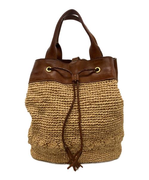 genten（ゲンテン）genten (ゲンテン) ラフィアバッグ ブラウンの古着・服飾アイテム