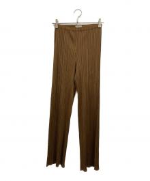 PLEATS PLEASE（プリーツプリーズ）の古着「プリーツパンツ」｜ブラウン