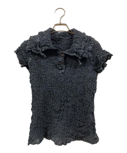 me ISSEY MIYAKE（ミーイッセイ ミヤケ）me ISSEY MIYAKE (ミーイッセイ ミヤケ) カリフラワーポロシャツ ネイビー サイズ:FREEの古着・服飾アイテム