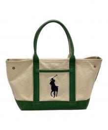 RALPH LAUREN（ラルフローレン）の古着「トートバッグ」｜アイボリー×グリーン