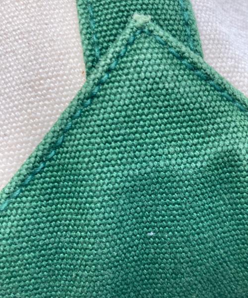 RALPH LAUREN（ラルフローレン）RALPH LAUREN (ラルフローレン) トートバッグ アイボリー×グリーンの古着・服飾アイテム