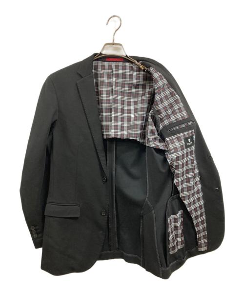 BLACK LABEL CRESTBRIDGE（ブラックレーベル クレストブリッジ）BLACK LABEL CRESTBRIDGE (ブラックレーベル クレストブリッジ) テーラードジャケット ブラック サイズ:Lの古着・服飾アイテム