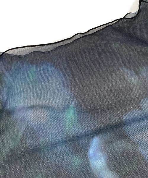 sahara（サハラ）sahara (サハラ) Half Sleeve Sheer Top ブルー サイズ:FREEの古着・服飾アイテム
