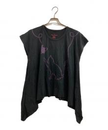 Vivienne Westwood RED LABEL（ヴィヴィアンウエストウッドレッドレーベル）の古着「猫刺繍カットソー」｜ブラック