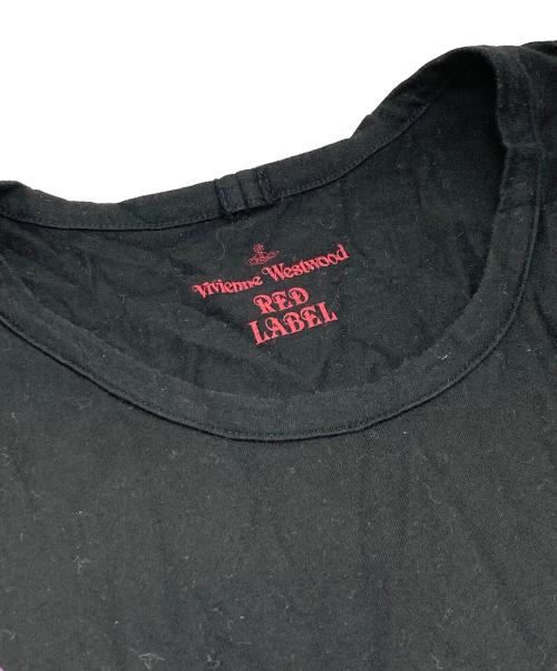Vivienne Westwood RED LABEL（ヴィヴィアンウエストウッドレッドレーベル）Vivienne Westwood RED LABEL (ヴィヴィアンウエストウッドレッドレーベル) 猫刺繍カットソー ブラック サイズ:2の古着・服飾アイテム