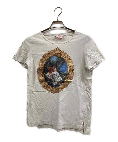Vivienne Westwood RED LABEL（ヴィヴィアンウエストウッドレッドレーベル）Vivienne Westwood RED LABEL (ヴィヴィアンウエストウッドレッドレーベル) 額縁プリントカットソー ホワイト サイズ:1の古着・服飾アイテム