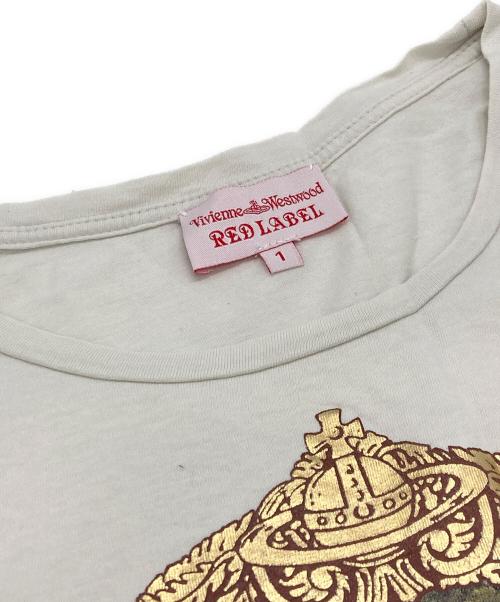 Vivienne Westwood RED LABEL（ヴィヴィアンウエストウッドレッドレーベル）Vivienne Westwood RED LABEL (ヴィヴィアンウエストウッドレッドレーベル) 額縁プリントカットソー ホワイト サイズ:1の古着・服飾アイテム