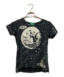Vivienne Westwood RED LABEL CHOICE（ヴィヴィアンウエストウッドレッドレーベル チョイス）の古着「スペースグラフィックプリントTシャツ」｜ブラック