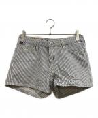 Vivienne Westwood ANGLOMANIA×LEEヴィヴィアンウエストウッドアングロマニア×リー）の古着「ストライプショートパンツ」｜ブルー×ホワイト