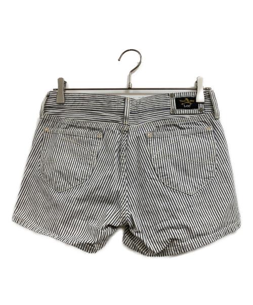 Vivienne Westwood ANGLOMANIA（ヴィヴィアンウエストウッドアングロマニア）Vivienne Westwood ANGLOMANIA (ヴィヴィアンウエストウッドアングロマニア) LEE (リー) ストライプショートパンツ ブルー×ホワイト サイズ:68.5cm (W27)の古着・服飾アイテム