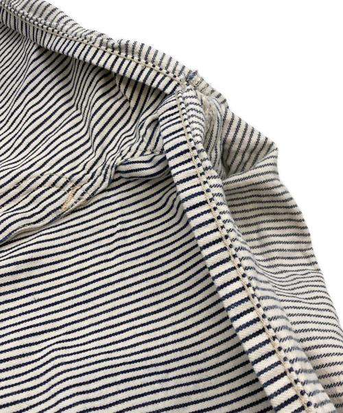 Vivienne Westwood ANGLOMANIA（ヴィヴィアンウエストウッドアングロマニア）Vivienne Westwood ANGLOMANIA (ヴィヴィアンウエストウッドアングロマニア) LEE (リー) ストライプショートパンツ ブルー×ホワイト サイズ:68.5cm (W27)の古着・服飾アイテム