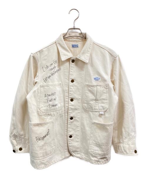 JOHNBULL（ジョンブル）Johnbull (ジョンブル) 10oz デニムチョアジャケット ホワイト サイズ:34の古着・服飾アイテム