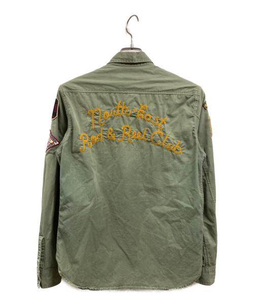POLO COUNTRY（ポロカントリー）POLO COUNTRY (ポロカントリー) ミリタリーシャツ カーキ サイズ:Sの古着・服飾アイテム