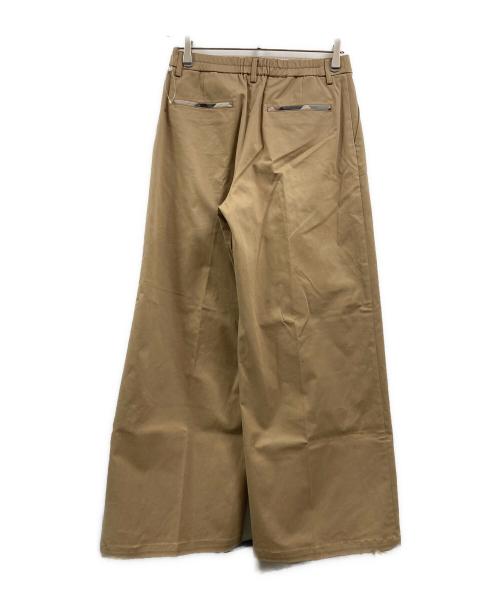 BLUE LABEL CRESTBRIDGE（ブルーレーベルクレストブリッジ）BLUE LABEL CRESTBRIDGE (ブルーレーベルクレストブリッジ) ワイドチノパンツ ベージュ サイズ:40の古着・服飾アイテム