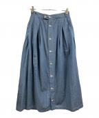 Engineered Garmentsエンジニアド ガーメンツ）の古着「Tuck Skirt - 4.5oz Cotton Chambrayスカート」｜ブルー