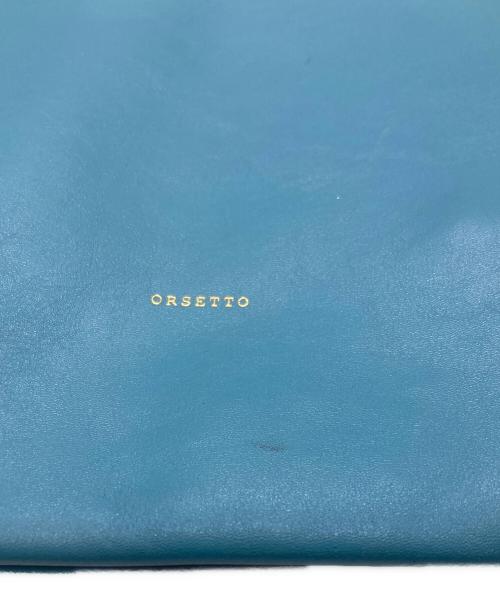 ORSETTO（オルセット）ORSETTO (オルセット) レザーワンハンドルバッグ ブルーの古着・服飾アイテム