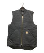 CarHarttカーハート）の古着「Relaxed Fit Firm Duck Insulated Rib Collar Vest」｜ブラック