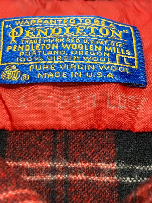 PENDLETON（ペンドルトン）PENDLETON (ペンドルトン) ウールチェックシャツ レッド サイズ:Lの古着・服飾アイテム