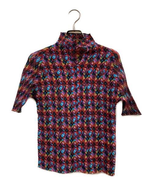 PLEATS PLEASE（プリーツプリーズ）PLEATS PLEASE (プリーツプリーズ) カットソー レッド サイズ:3の古着・服飾アイテム