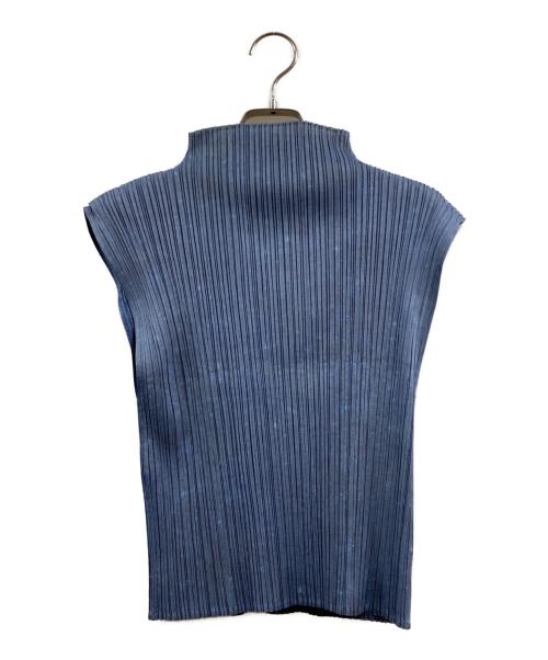 PLEATS PLEASE（プリーツプリーズ）PLEATS PLEASE (プリーツプリーズ) ノースリーブカットソー ブルー サイズ:4の古着・服飾アイテム