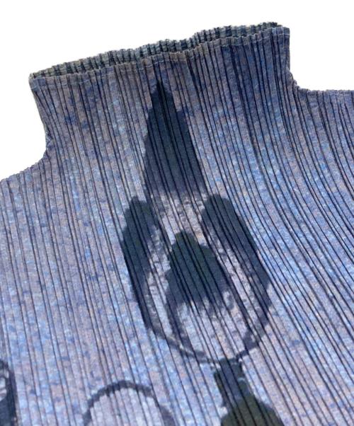 PLEATS PLEASE（プリーツプリーズ）PLEATS PLEASE (プリーツプリーズ) ノースリーブカットソー ブルー サイズ:4の古着・服飾アイテム