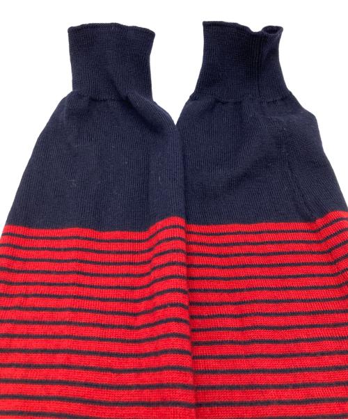 PRADA（プラダ）PRADA (プラダ) ボーダーカーディガン レッド サイズ:48の古着・服飾アイテム