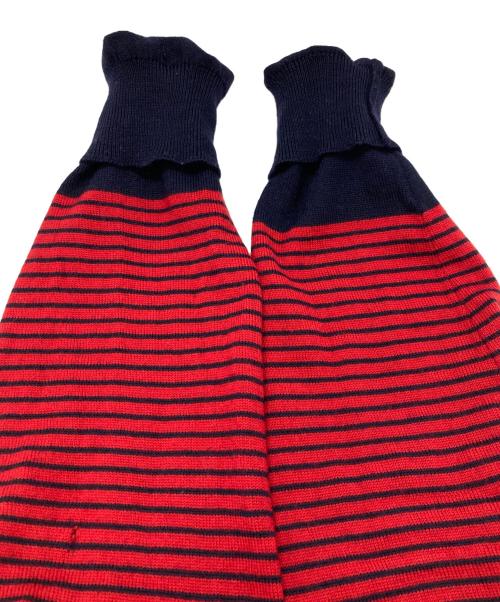 PRADA（プラダ）PRADA (プラダ) ボーダーカーディガン レッド サイズ:48の古着・服飾アイテム